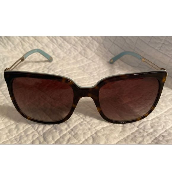 Tiffany & Co Sunglasses TF4138 8134/3B Havana Square Frame Brown/Blue main image 8